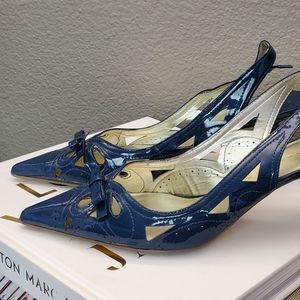 Ivanka Trump Patent Leather Slingback Kitten Heels 8.5/9M. 3” heel